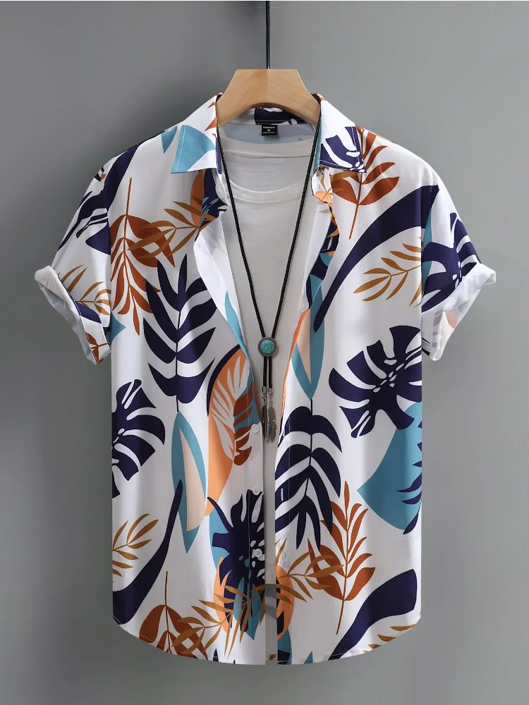 Summer Men's Shirts Leaves Elegant Hawaiian Short Sleeve Casual Shirt Printing Vacation Daily Tops for Men Clothing
Summer Men's Shirts Leaves Elegant Hawaiian Short Sleeve Casual Shirt Printing Vacation Daily Tops for Men Clothing