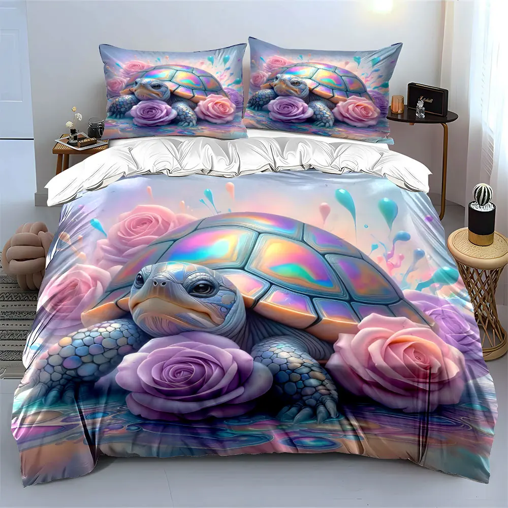 Turtle Flower Art Decor Set Bedding Set with 1 Duvet Cover 2 Pillowcases Single Double King Queen, Gift
Turtle Flower Art Decor Set Bedding Set with 1 Duvet Cover 2 Pillowcases Single Double King Queen, Gift
