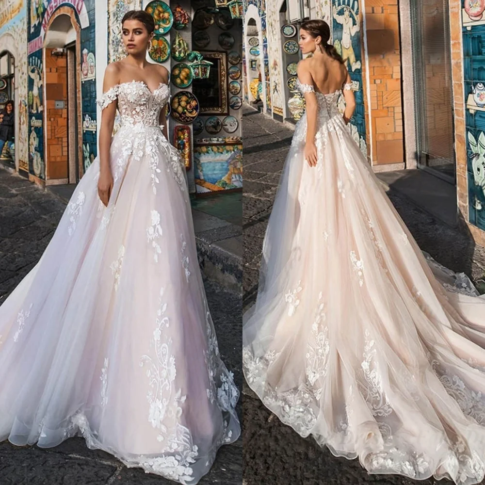 Customized White Tulle Bridal Gowns Temperament Strapless Off the Shoulder Wedding Dresses Chapel Train Lace Up Back Dress
Customized White Tulle Bridal Gowns Temperament Strapless Off the Shoulder Wedding Dresses Chapel Train Lace Up Back Dress