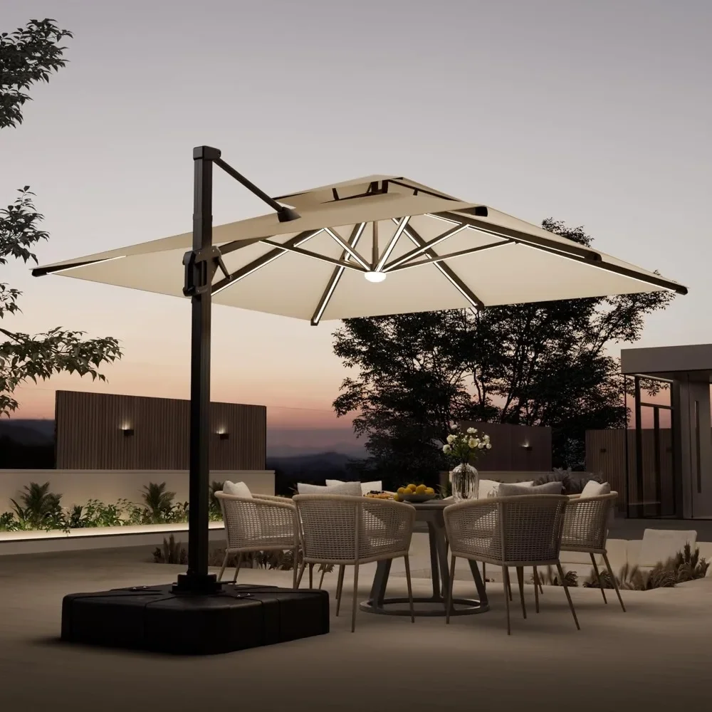 Patio Umbrella 360°Rotation Rectangular Outdoor Umbrella, Double Top Large Offset Sun Shade Umbrellas
Patio Umbrella 360°Rotation Rectangular Outdoor Umbrella, Double Top Large Offset Sun Shade Umbrellas