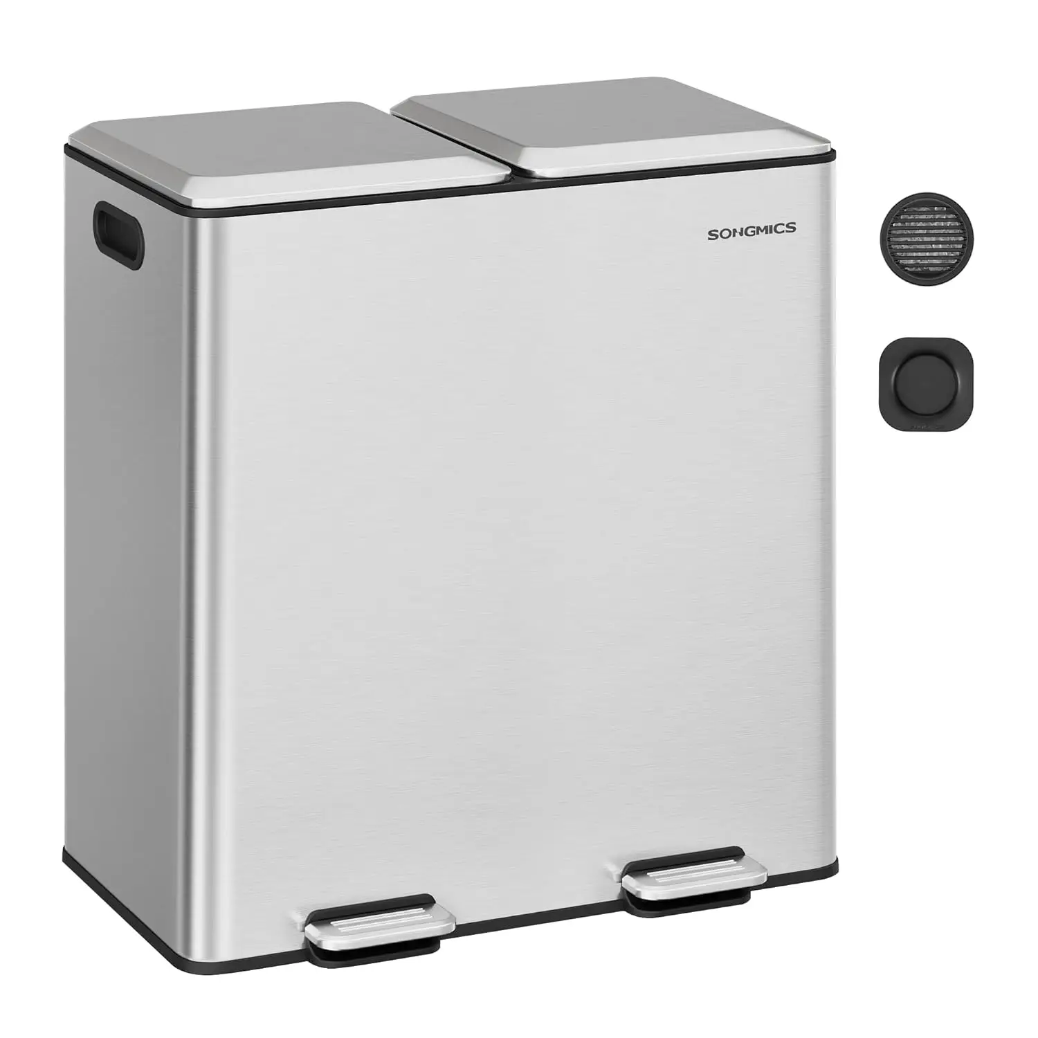 2 x 30L Dual Trash Can with Soft-Close Lids, Pedal Operated Stainless Steel Kitchen Garbage Bin for Waste & Recycling
2 x 30L Dual Trash Can with Soft-Close Lids, Pedal Operated Stainless Steel Kitchen Garbage Bin for Waste & Recycling