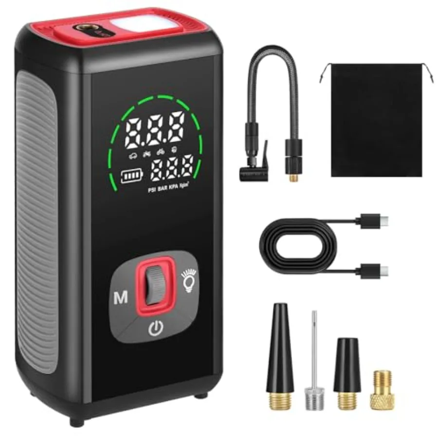Wireless Tire Inflator Portable Air Compressor 150PSI 6000mAh Battery Powered Cordless Digital Pump with LED Emergency Light an
Wireless Tire Inflator Portable Air Compressor 150PSI 6000mAh Battery Powered Cordless Digital Pump with LED Emergency Light an