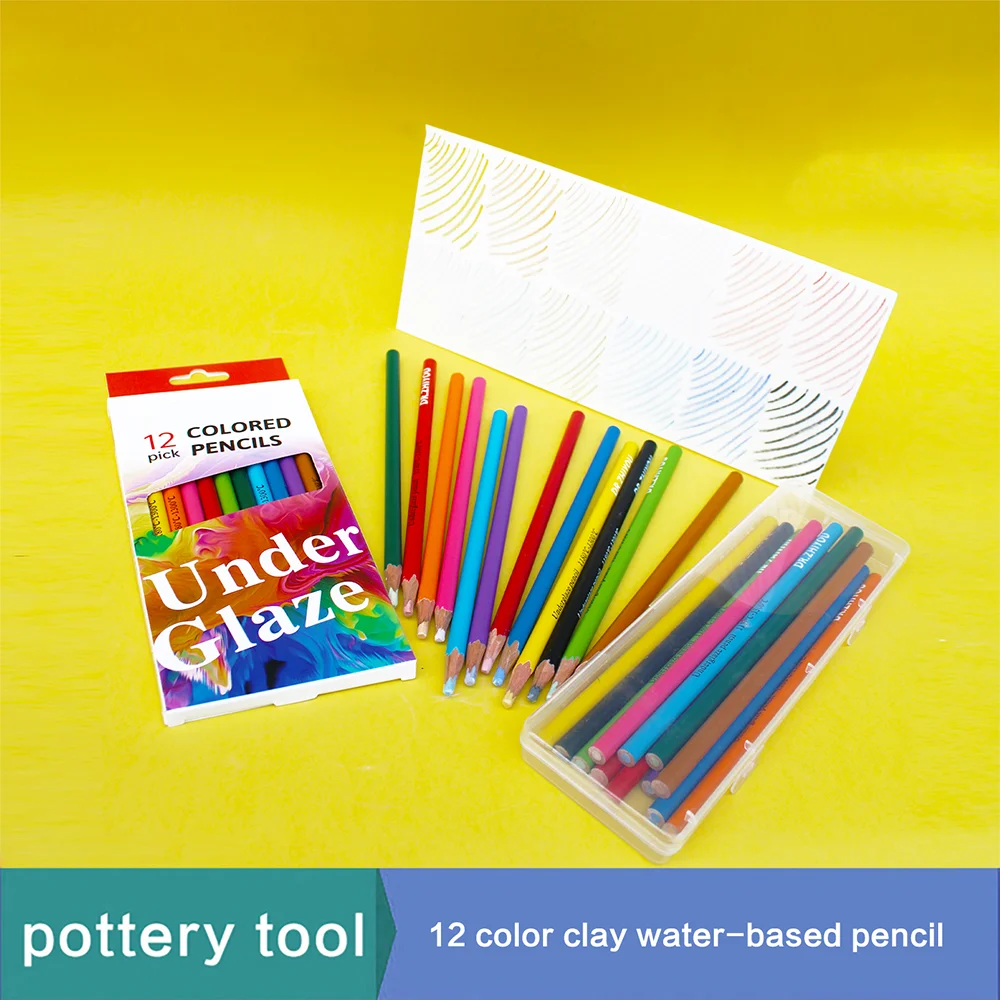pottery professional painted pencil water-based underglaze color ceramic painting clay pencil 12 colors High temperature 1300 ℃
pottery professional painted pencil water-based underglaze color ceramic painting clay pencil 12 colors High temperature 1300 ℃