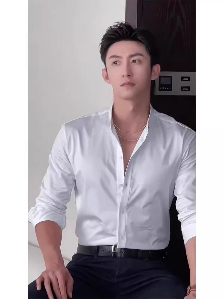 Белый воротник-стойка Long Sve irt Мужская повседневная одежда Faion Busin Slim Fit irt Classy Ele Sle Осенний сезон
Белый воротник-стойка Long Sve irt Мужская повседневная одежда Faion Busin Slim Fit irt Classy Ele Sle Осенний сезон