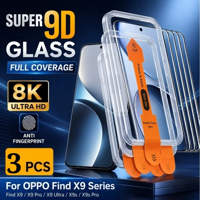 3pcs Glass for OPPO Find X9 Ultra X9s Pro Find X9s Tempered Glass Full Cover 9H Dust Free Screen Protector Find X9 Ultra
3pcs Glass for OPPO Find X9 Ultra X9s Pro Find X9s Tempered Glass Full Cover 9H Dust Free Screen Protector Find X9 Ultra