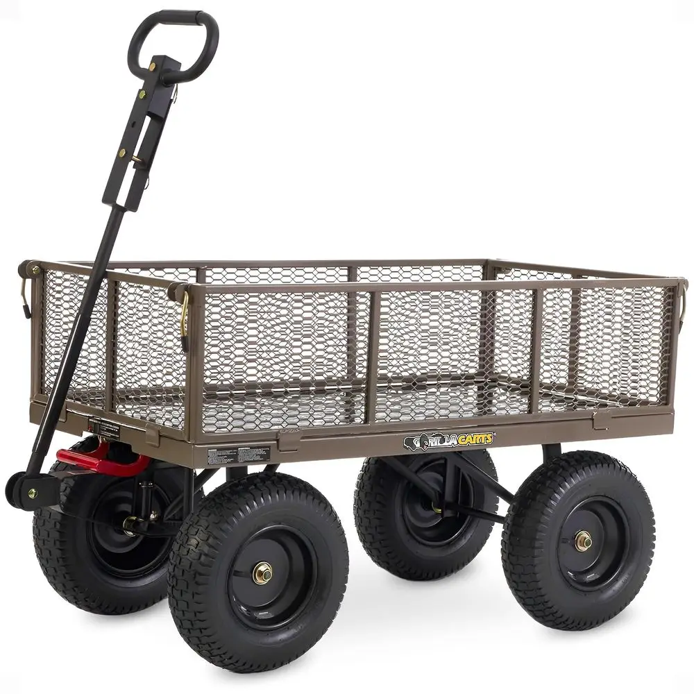 Steel Dump Cart, 5 Cu Ft Bed, 1200 lb Load Capacity, Gray Towable HeavyDuty Outdoor Utility Wagon with Removable Side Panels fo
Steel Dump Cart, 5 Cu Ft Bed, 1200 lb Load Capacity, Gray Towable HeavyDuty Outdoor Utility Wagon with Removable Side Panels fo