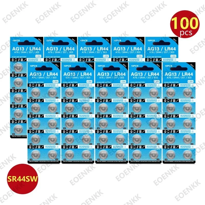 Щелочная батарея AG13 LR44 A76 100 357A LR1154 SR1154 357 V для телефона
Щелочная батарея AG13 LR44 A76 100 357A LR1154 SR1154 357 V для телефона