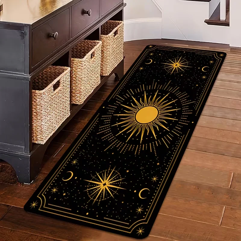 Astrology Themed Runner Rug Boho Sun Moon Galaxy Print Soft Non-Slip Floor Mat Mystical Celestial Carpet for Bedroom Living Room
Astrology Themed Runner Rug Boho Sun Moon Galaxy Print Soft Non-Slip Floor Mat Mystical Celestial Carpet for Bedroom Living Room