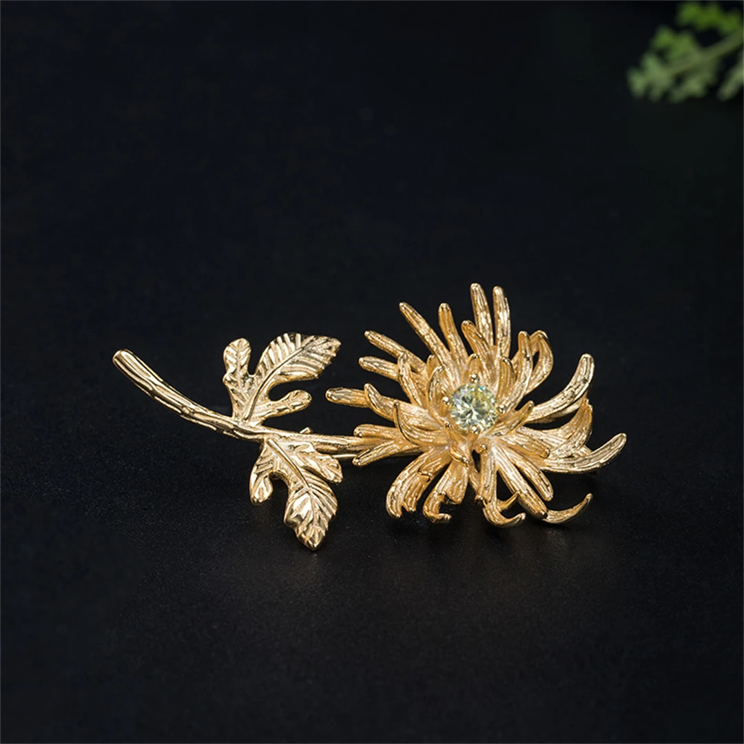 S925 Pure Silver Brooch Pendant Dual Purpose Gold ChrysanthemumJacket Womens Men Gifts Fine Accessories Charm Jewelry Wholesale
S925 Pure Silver Brooch Pendant Dual Purpose Gold ChrysanthemumJacket Womens Men Gifts Fine Accessories Charm Jewelry Wholesale
