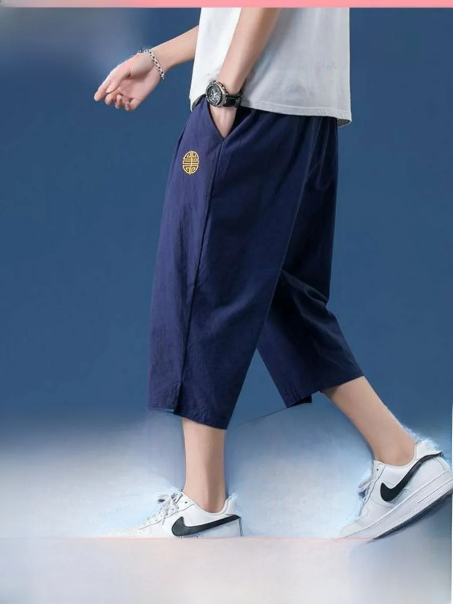 New Men's Summer Thin Cotton Linen Pants Casual Loose Fit Seven-Foot orts High Waist Spring Faion Spor Trendy
New Men's Summer Thin Cotton Linen Pants Casual Loose Fit Seven-Foot orts High Waist Spring Faion Spor Trendy
