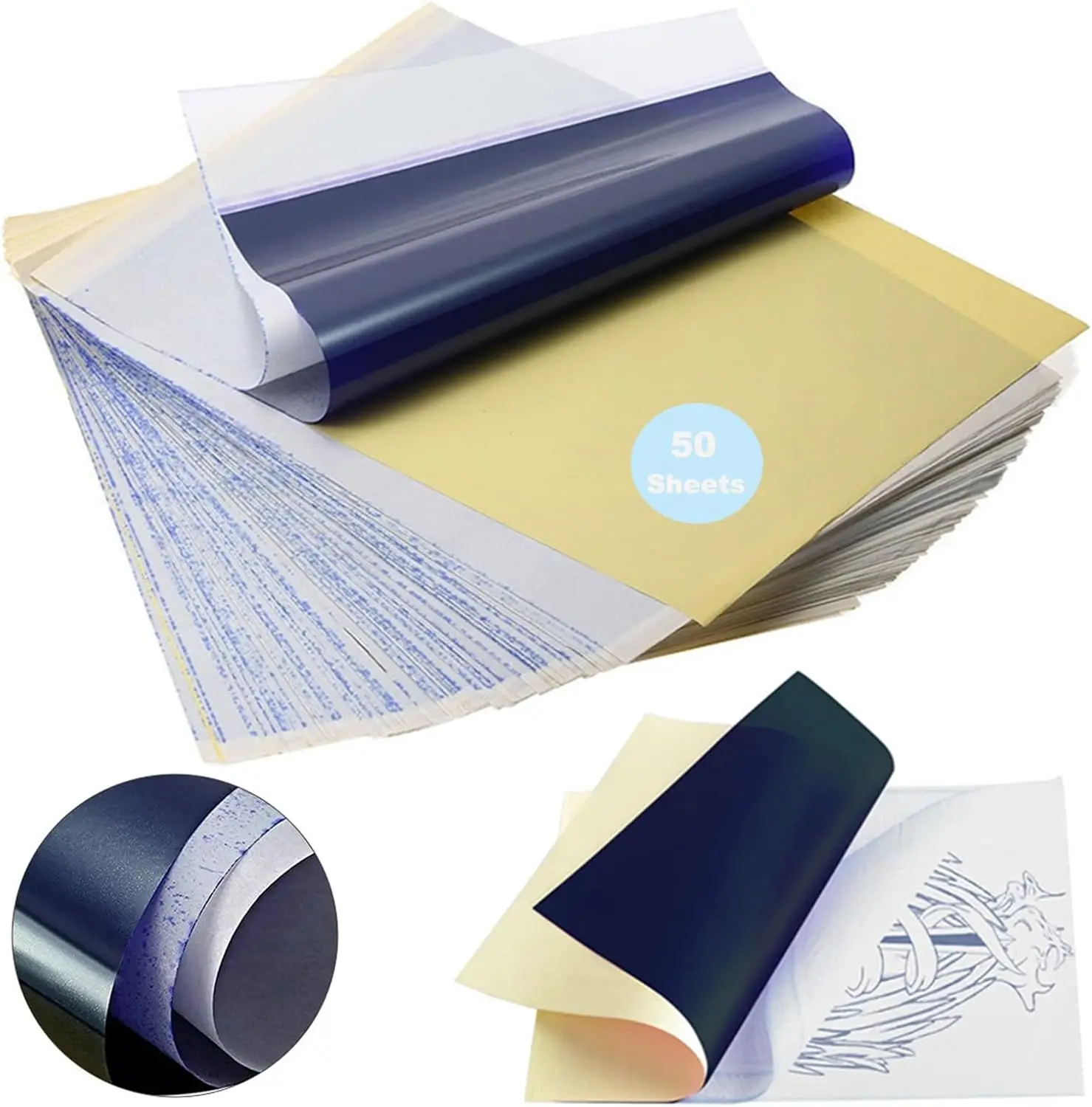 50 Sheets A4 Tattoo Transfer Paper - Thermal Stencil for Tattoo Artists, High Definition 4-Layer Tracing Paper
50 Sheets A4 Tattoo Transfer Paper - Thermal Stencil for Tattoo Artists, High Definition 4-Layer Tracing Paper