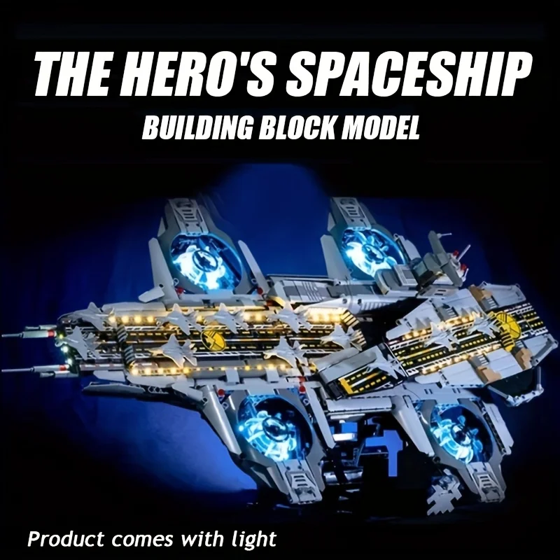 Superhero building blocks, sky aircraft carrier assembly, aircraft warship technology carrier, toy space warship
Superhero building blocks, sky aircraft carrier assembly, aircraft warship technology carrier, toy space warship