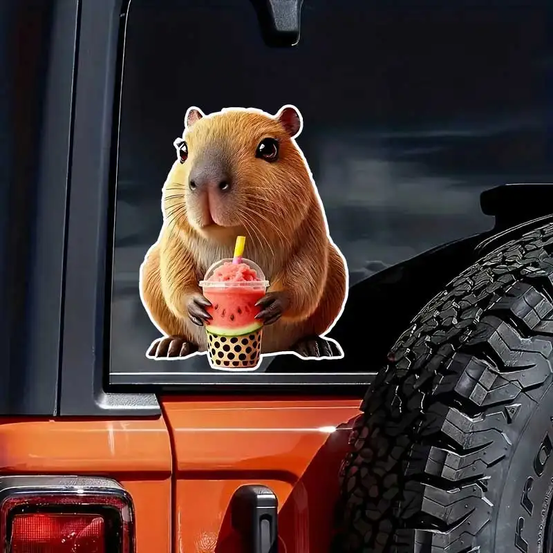 Capybara and Milk Tea Car Sticker Waterproof Vinyl Decal on Bumper Window Laptop Self-adhesive Decal For Car Accessories Y912
Capybara and Milk Tea Car Sticker Waterproof Vinyl Decal on Bumper Window Laptop Self-adhesive Decal For Car Accessories Y912