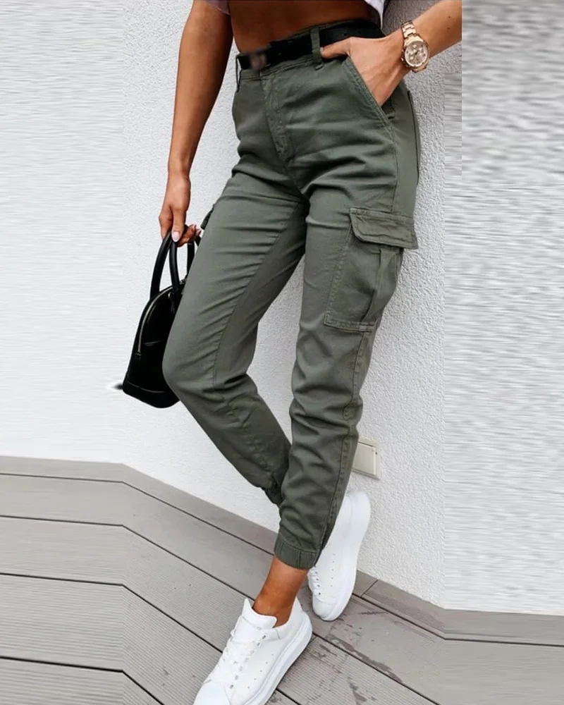 Pocket Design High Waist Cargo Pants for Women Cargo Pants Pencil High Waist Pants Zipper Fly Slim Fit Flat Ankle Length 2023
Pocket Design High Waist Cargo Pants for Women Cargo Pants Pencil High Waist Pants Zipper Fly Slim Fit Flat Ankle Length 2023
