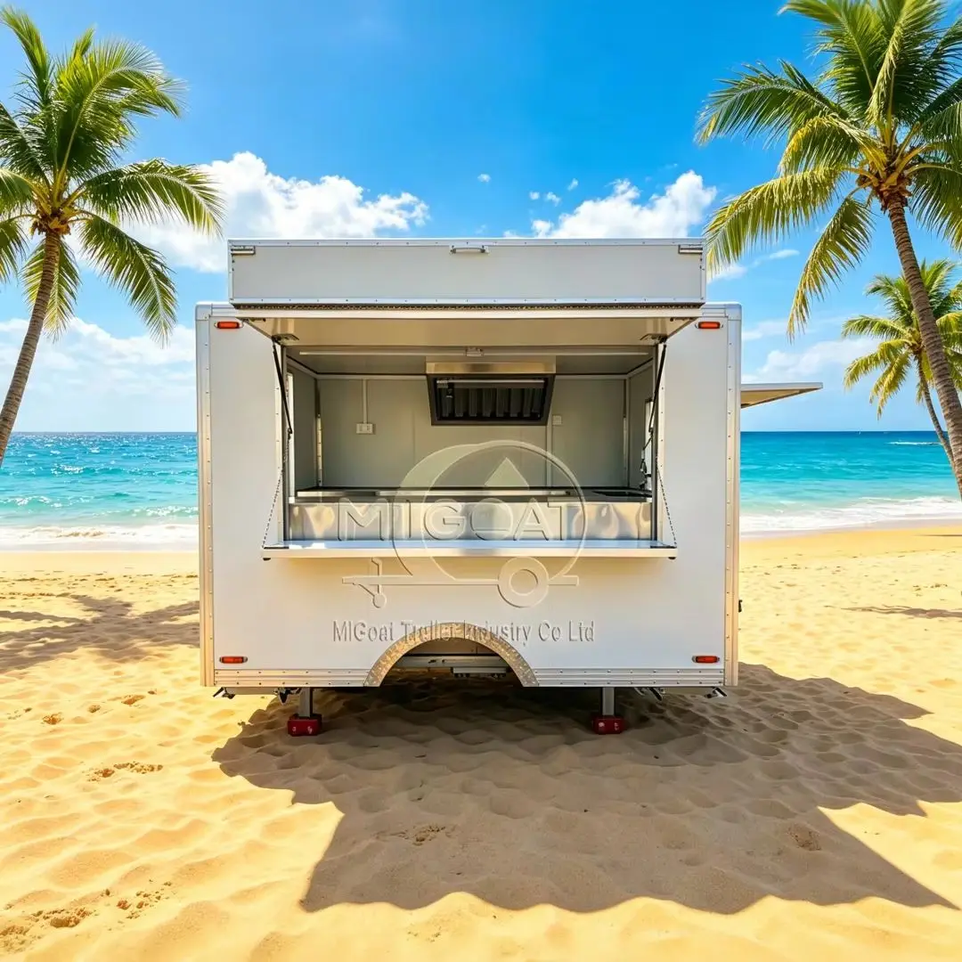 Small White Mobile Food Trailer Commercial Food Cart with Service Window for Fast Food Street Vending Business
Small White Mobile Food Trailer Commercial Food Cart with Service Window for Fast Food Street Vending Business