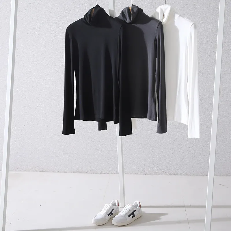 Japanese Lyocell Wool Turtleneck Bottoming Tshirt Elastic Versatile Knitted Tops for Women
Japanese Lyocell Wool Turtleneck Bottoming Tshirt Elastic Versatile Knitted Tops for Women