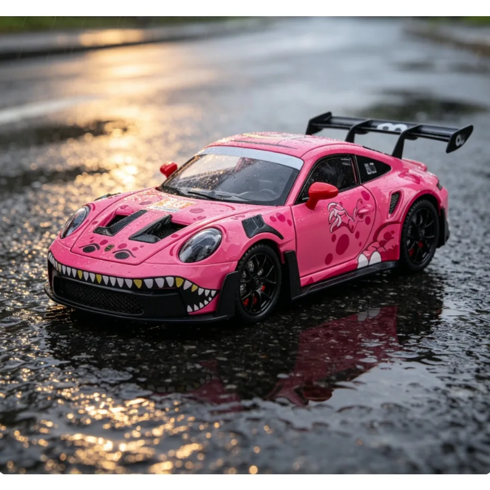 1/24 Scale GT3 Dinosaur Livery Sports Car Model, Alloy Diecast Pull Back Sound Light, Unique Decoration Collectible Gift
1/24 Scale GT3 Dinosaur Livery Sports Car Model, Alloy Diecast Pull Back Sound Light, Unique Decoration Collectible Gift