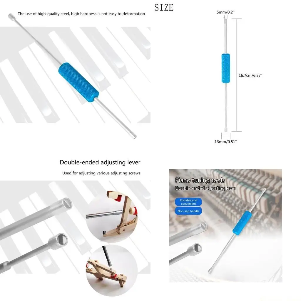 Регулировочный ключ для рояля 31BE Эргономичный двусторонний регулировочный ключ Инструменты и аксессуары для настройки Простота
Регулировочный ключ для рояля 31BE Эргономичный двусторонний регулировочный ключ Инструменты и аксессуары для настройки Простота
