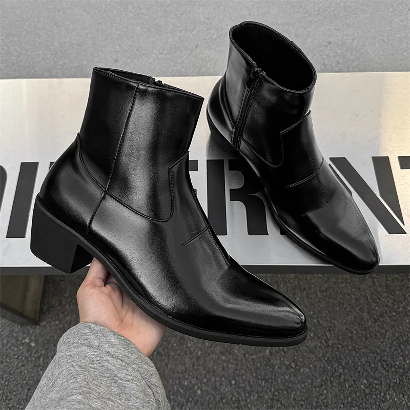 men's fashion party banquet chelsea boots slip-on original leather shoes cowboy tooling boot pointed toe high heels man footwear
men's fashion party banquet chelsea boots slip-on original leather shoes cowboy tooling boot pointed toe high heels man footwear