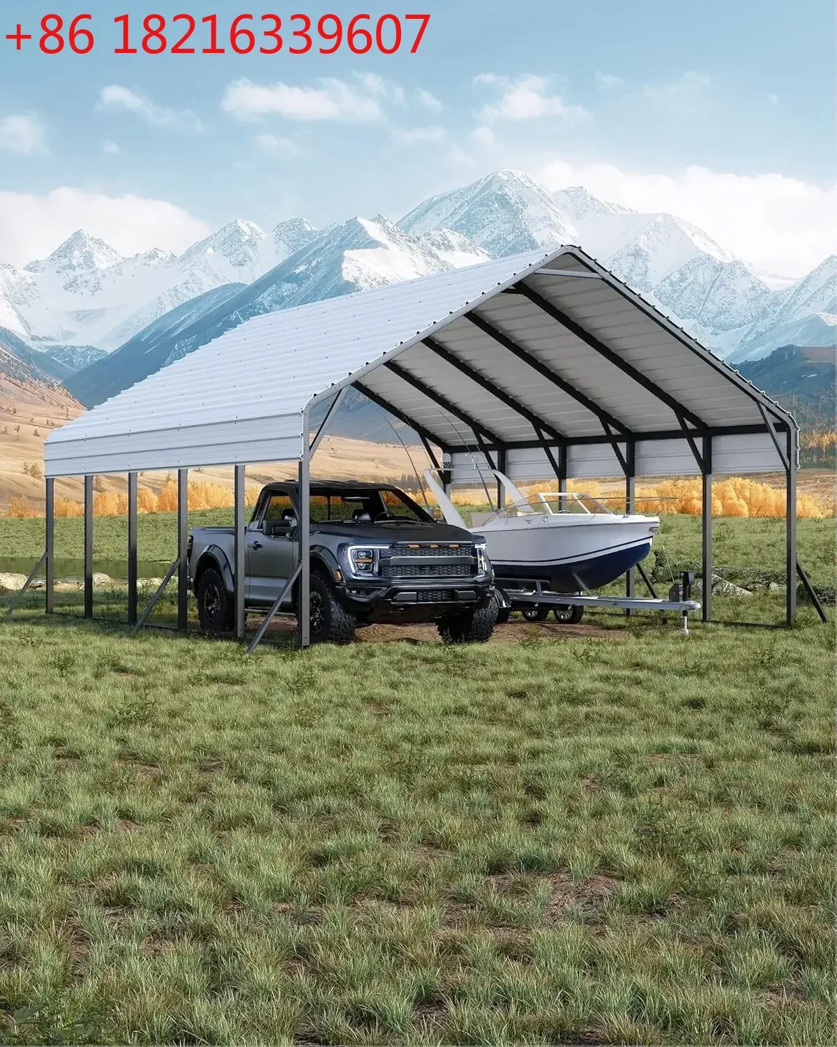Металлический навес для 2 автомобилей 20'x25'x13', усиленный, для сильных снегопадов, с усиленной рамой, высокий
Металлический навес для 2 автомобилей 20'x25'x13', усиленный, для сильных снегопадов, с усиленной рамой, высокий