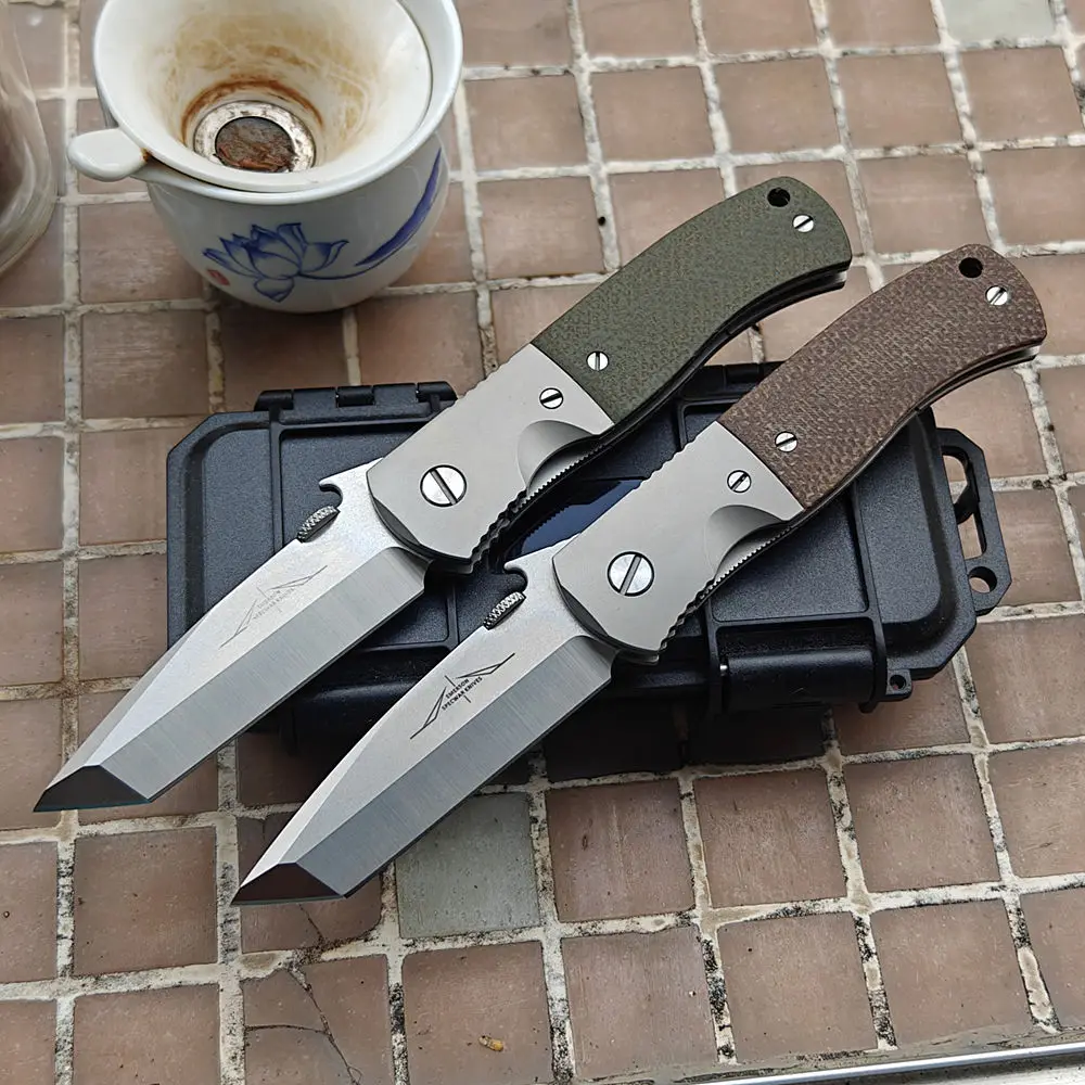 JUFULE Chisel Ground Real 154CM 60HRC Blade Micarta Emerson CQC7 Titanium Ceramic Bearing Camping Hunting EDC Tool Folding Knife
JUFULE Chisel Ground Real 154CM 60HRC Blade Micarta Emerson CQC7 Titanium Ceramic Bearing Camping Hunting EDC Tool Folding Knife