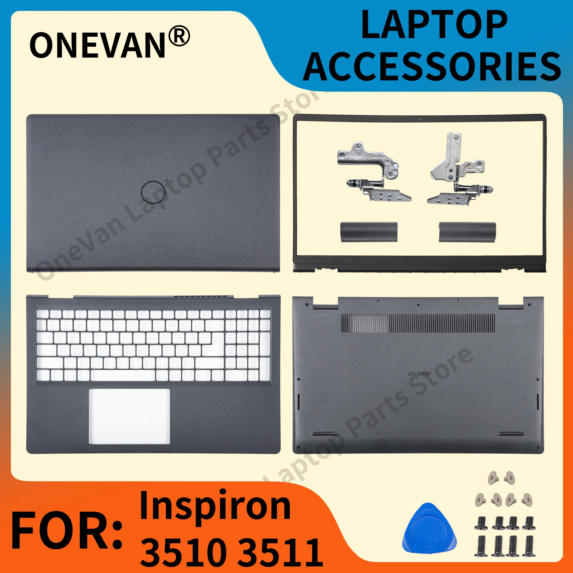 Новый корпус для DeLL Inspiron 15 3510 3511 3515 3520 3521 3525, задняя крышка ЖК-дисплея, передняя панель, петли, кнопка упора для рук, черный корпус
Новый корпус для DeLL Inspiron 15 3510 3511 3515 3520 3521 3525, задняя крышка ЖК-дисплея, передняя панель, петли, кнопка упора для рук, черный корпус