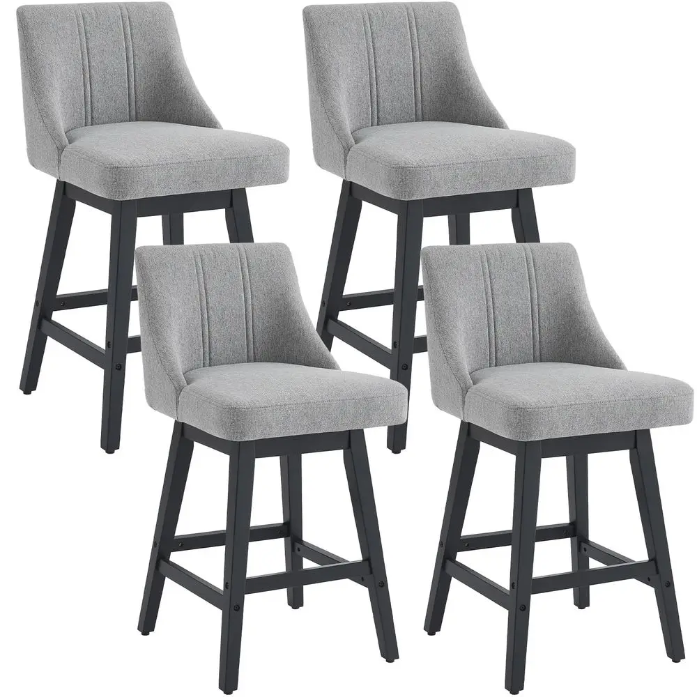 27 Counter Height Bar Stools Set of 4, Swivel Bar Stools with Backs, Modern Fabric Bar Stools for Kitchen Island, Solid Wood Le
27 Counter Height Bar Stools Set of 4, Swivel Bar Stools with Backs, Modern Fabric Bar Stools for Kitchen Island, Solid Wood Le