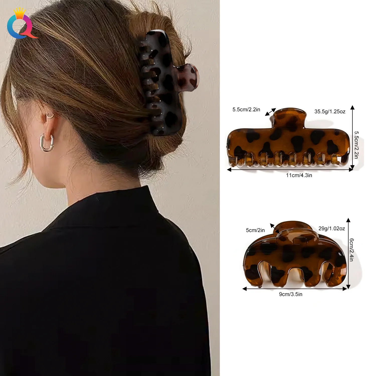 1pc Handbag Style Acrylic Shark Clip New Winter High End Hair Claw for Back of Head Messy Bun Styling
1pc Handbag Style Acrylic Shark Clip New Winter High End Hair Claw for Back of Head Messy Bun Styling