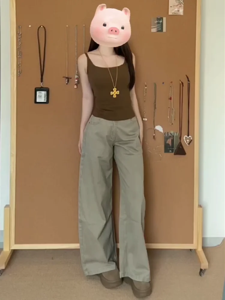 American Style Khaki Loose High Waist Wide Leg Jeans Women Summer New Loose Slim Casual Floor-Length Pants
American Style Khaki Loose High Waist Wide Leg Jeans Women Summer New Loose Slim Casual Floor-Length Pants