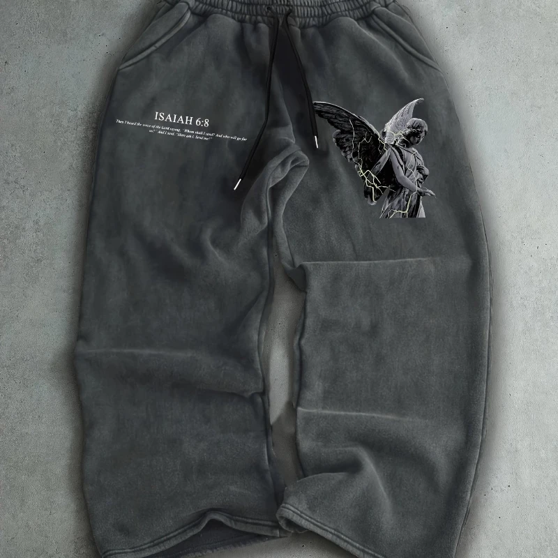 Men'S Drawstring Waist Print Long Pants, Angel Print Sweatpants Casual Sweatpants, Sports Long Pants, Casual Pants, Sweatpants
Men'S Drawstring Waist Print Long Pants, Angel Print Sweatpants Casual Sweatpants, Sports Long Pants, Casual Pants, Sweatpants