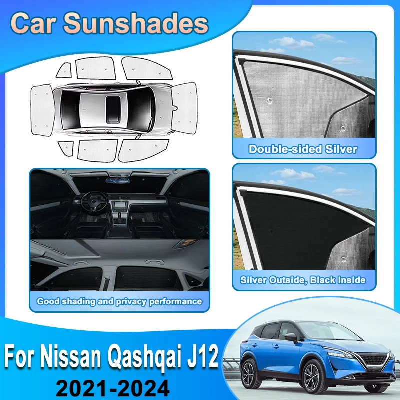 For Nissan Qashqai J12 2021 2022 2023 2024 Anti-UV Car Side Window Sun Shade Protector Privacy Sun Shield Covers Auto Accesorios
For Nissan Qashqai J12 2021 2022 2023 2024 Anti-UV Car Side Window Sun Shade Protector Privacy Sun Shield Covers Auto Accesorios