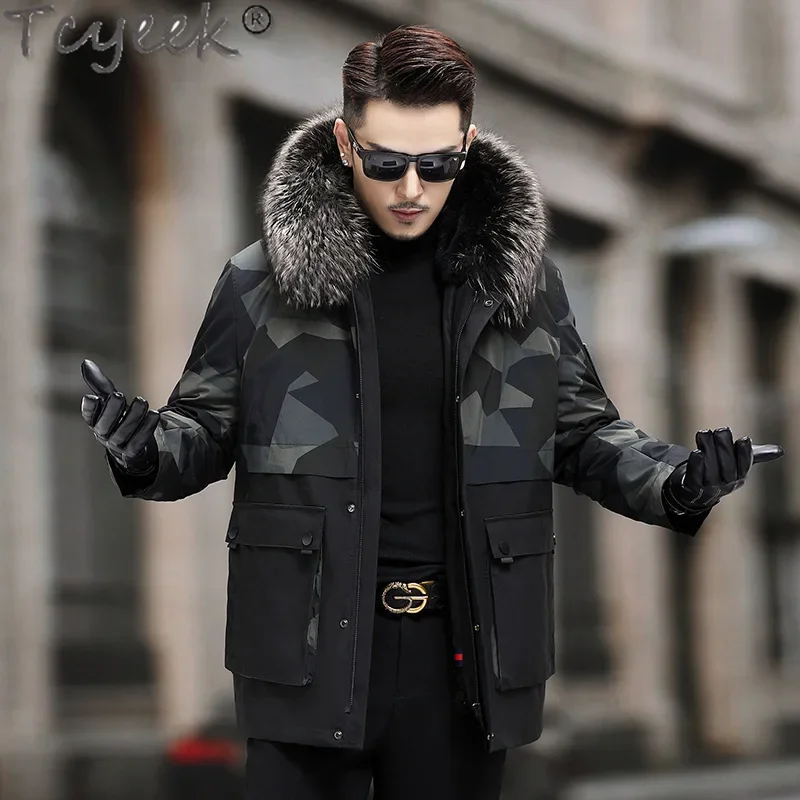 Tcyeek Real Rabbit Fur Coat Men Clothes Winter Jackets Mid-length men's Parka Real Fur Coats Casaco Masculino Raccoon fur collar
Tcyeek Real Rabbit Fur Coat Men Clothes Winter Jackets Mid-length men's Parka Real Fur Coats Casaco Masculino Raccoon fur collar