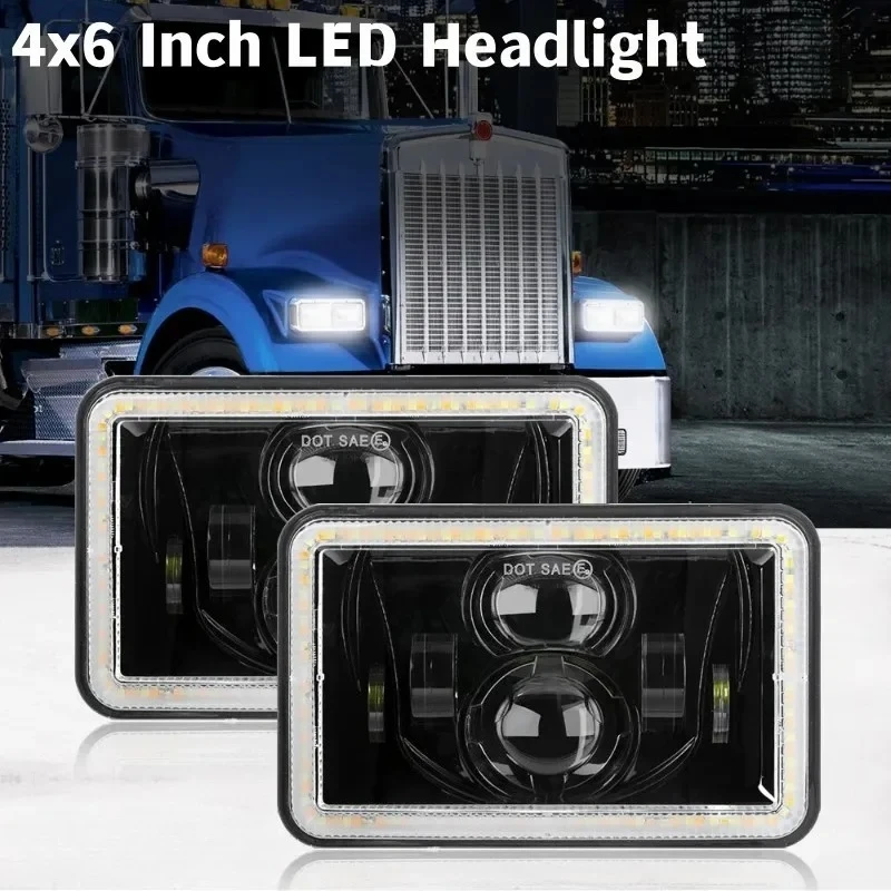 5 Inch 4x6 LED Car Headlight Square Dual Beam Projector Headlamp for Jeep Wrangler Super Bright Auto Front Lamp Retrofit
5 Inch 4x6 LED Car Headlight Square Dual Beam Projector Headlamp for Jeep Wrangler Super Bright Auto Front Lamp Retrofit