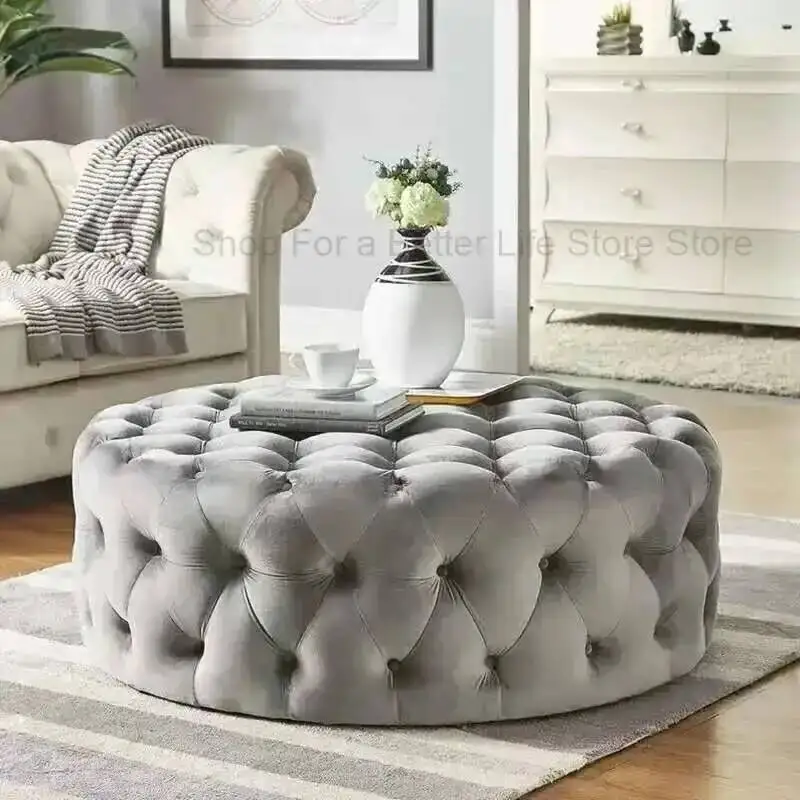 Роскошный велюровый круглый пуф-оттоманка для гостиной, современная мебель для спальни, мягкий табурет для переобувания в магазине одежды, модель B
Роскошный велюровый круглый пуф-оттоманка для гостиной, современная мебель для спальни, мягкий табурет для переобувания в магазине одежды, модель B