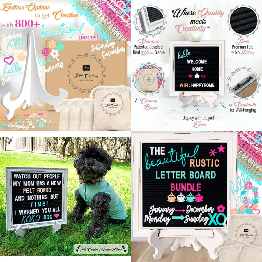 Rustic Felt Letter Board Ultimate Bundle Farmhouse Vintage White Wood Frame and Stand by Changeable Message Memo Board 800+ Let
Rustic Felt Letter Board Ultimate Bundle Farmhouse Vintage White Wood Frame and Stand by Changeable Message Memo Board 800+ Let