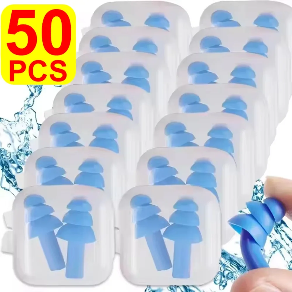25-1Pairs Soft Silicone Earplugs Waterproof Swimming Ear Plugs Reusable Noise Reduction Sleeping Ear Plugs Protector with Box
25-1Pairs Soft Silicone Earplugs Waterproof Swimming Ear Plugs Reusable Noise Reduction Sleeping Ear Plugs Protector with Box
