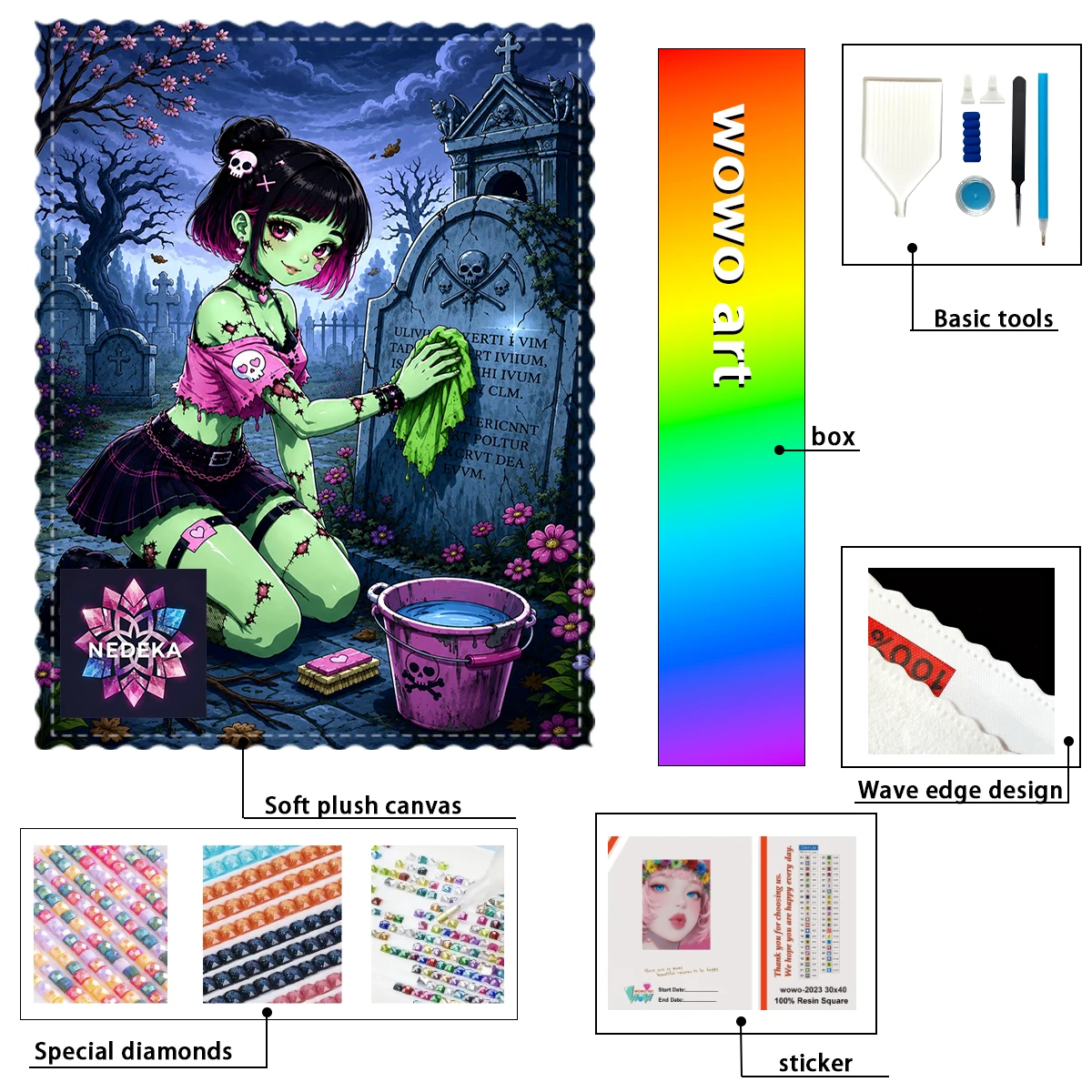 【NEDEKA_ Diamond Art】La noche de Halloween Crystal AB Rhinestone FD Rhinestone Perfect Resin Diamond
【NEDEKA_ Diamond Art】La noche de Halloween Crystal AB Rhinestone FD Rhinestone Perfect Resin Diamond