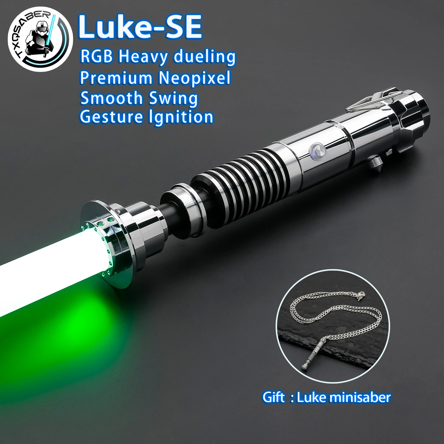 Luke-SE TXQSABER RGB Heavy Dueling Neo Pixel Proffie Lightsaber Force Light Saber Smooth Swing Blaster Laser Sword Cosplay
Luke-SE TXQSABER RGB Heavy Dueling Neo Pixel Proffie Lightsaber Force Light Saber Smooth Swing Blaster Laser Sword Cosplay