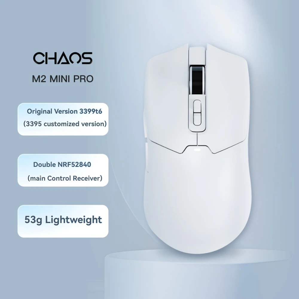 Мини-мышь Chaos M2, 2,4 г, беспроводная, 8 кГц, 26000 точек на дюйм PAW3395, 50 г, легкая, пользовательская, эргономичная, высокопроизводительная игровая мышь FPS
Мини-мышь Chaos M2, 2,4 г, беспроводная, 8 кГц, 26000 точек на дюйм PAW3395, 50 г, легкая, пользовательская, эргономичная, высокопроизводительная игровая мышь FPS