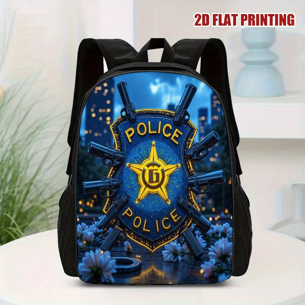 1 Pc Police Tribute 2D Flat Printed Backpack - Lightweight Durable Polyester School Bag with Detachable Shoulder Strap
1 Pc Police Tribute 2D Flat Printed Backpack - Lightweight Durable Polyester School Bag with Detachable Shoulder Strap
