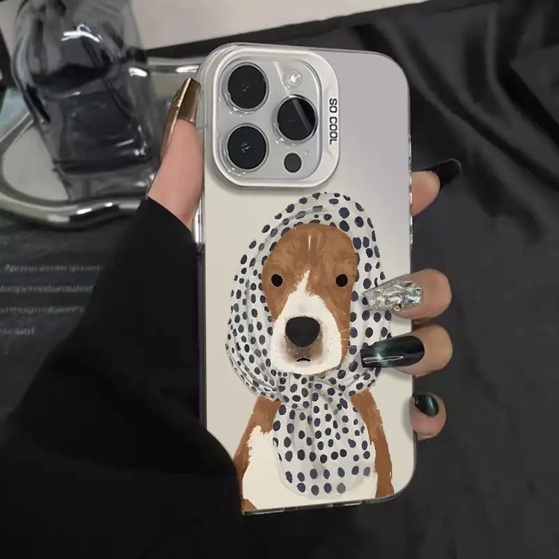 A funny headscarf dog phone case for iPhone 16 15 14 13 12 11 Pro/ Max/Plus shock-proof rear cover anti-fingerprint
A funny headscarf dog phone case for iPhone 16 15 14 13 12 11 Pro/ Max/Plus shock-proof rear cover anti-fingerprint