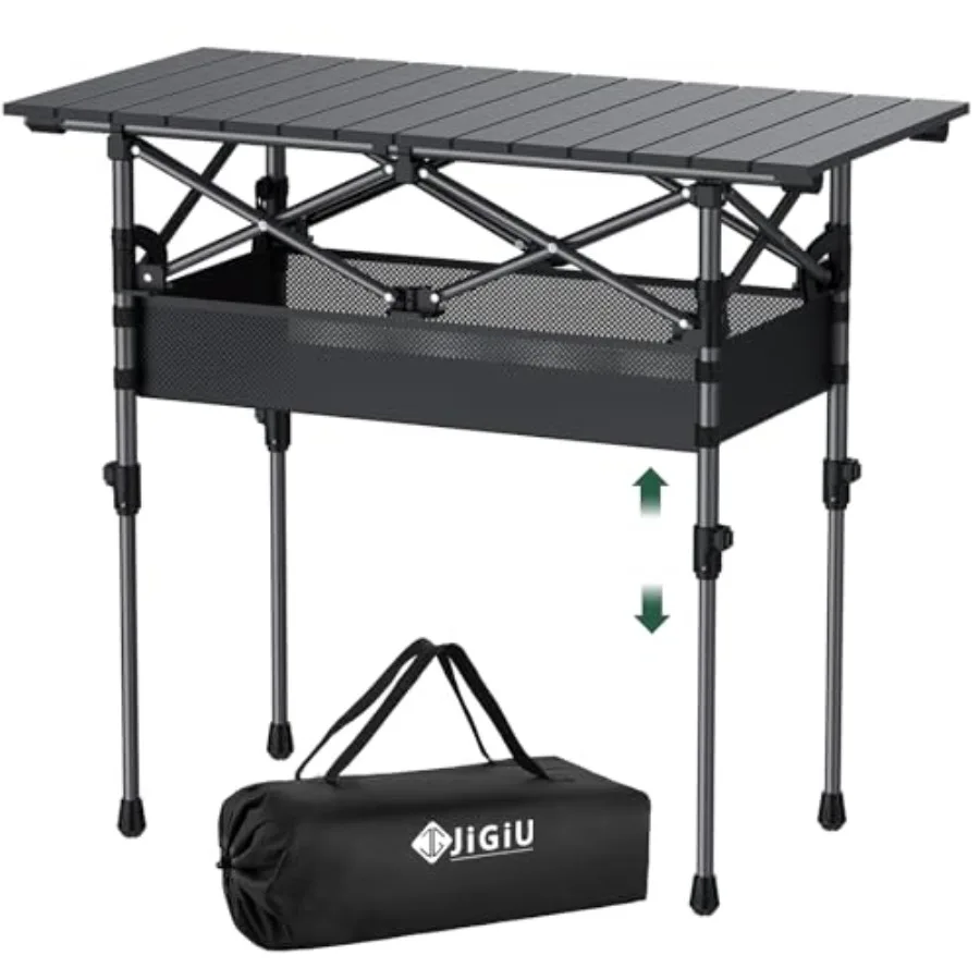 Folding Camping Table Portable Pinic Table 2 Level Height Adjustable Roll-up Tables Aluminum Foldable Camp Table with Storage B
Folding Camping Table Portable Pinic Table 2 Level Height Adjustable Roll-up Tables Aluminum Foldable Camp Table with Storage B
