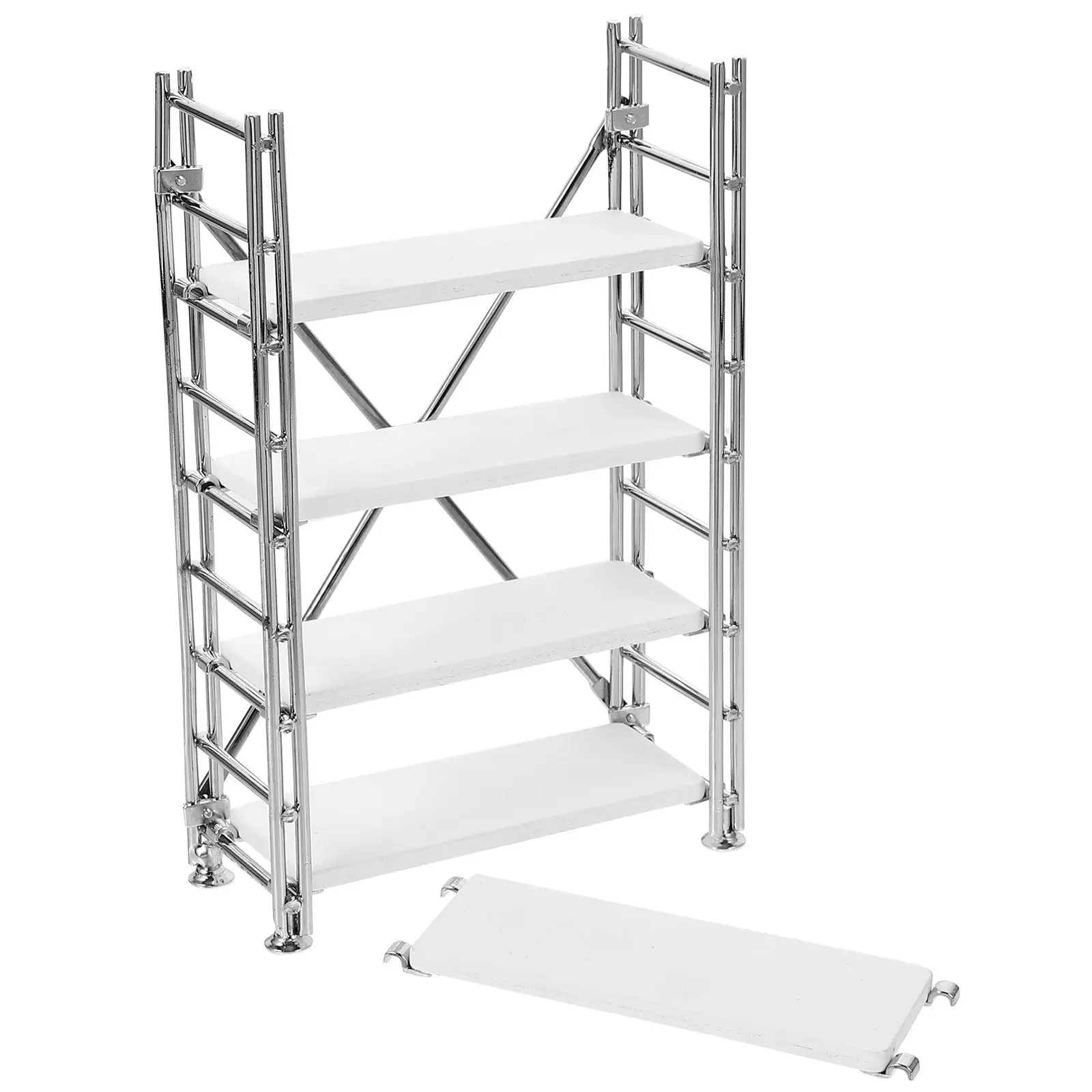 Micro Mini Bookshelf Alloy Decorative Shelf Wear Resistant Realistic Display Rack for Miniature House Furniture Accessories
Micro Mini Bookshelf Alloy Decorative Shelf Wear Resistant Realistic Display Rack for Miniature House Furniture Accessories