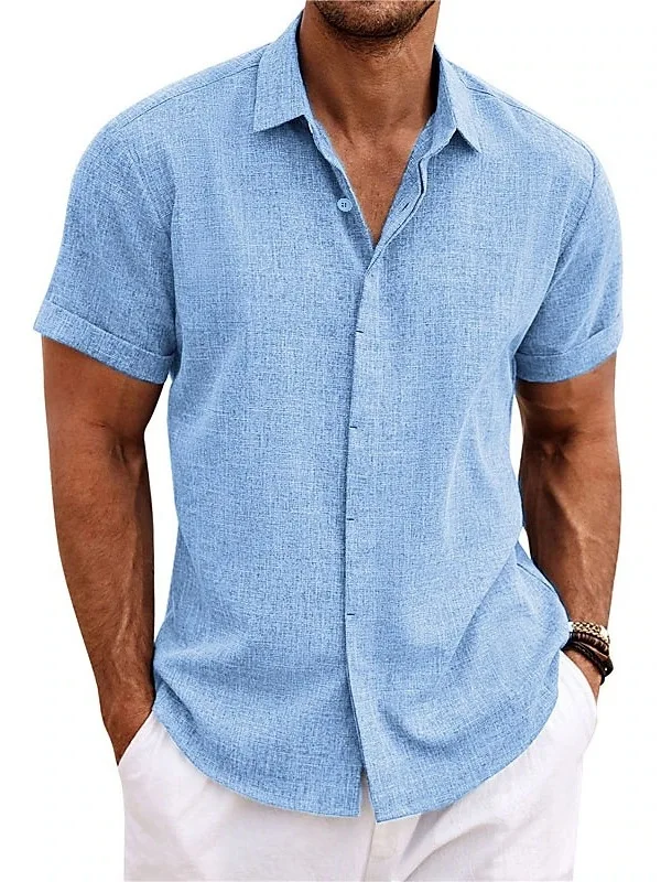 Summer Men's plus Size Casual irt ort Sve Flip Collar Breathable Loose Fit Teenager Apparel European Sle Color
Summer Men's plus Size Casual irt ort Sve Flip Collar Breathable Loose Fit Teenager Apparel European Sle Color