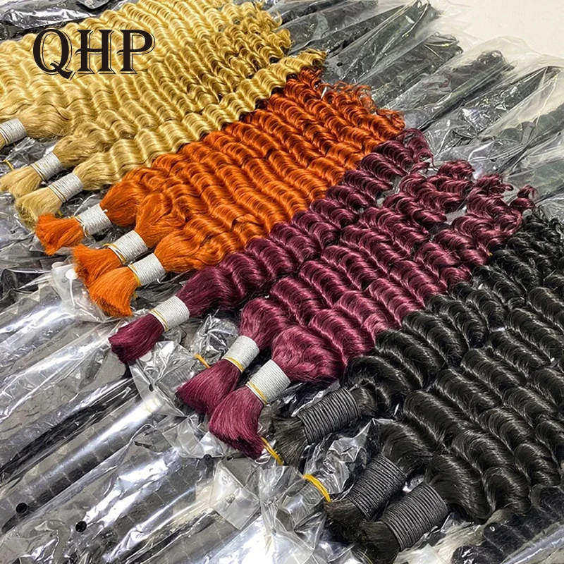 Deep Wave Bulk Human Hair For Braiding No Weft 100g/pack Braiding Hair No Weft Brazilian Remy Curly Original Mega Hair Extension
Deep Wave Bulk Human Hair For Braiding No Weft 100g/pack Braiding Hair No Weft Brazilian Remy Curly Original Mega Hair Extension