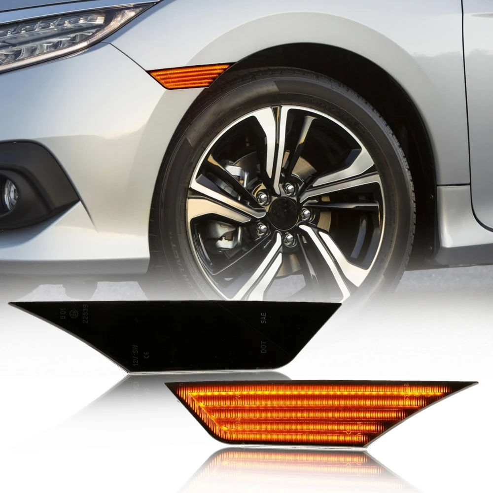 Динамический светодиодный боковой габаритный фонарь для Honda Civic 2016-2021, передний бампер, колесо, крыло, указатели поворота со светодиодной лампой, янтарно-белый свет
Динамический светодиодный боковой габаритный фонарь для Honda Civic 2016-2021, передний бампер, колесо, крыло, указатели поворота со светодиодной лампой, янтарно-белый свет