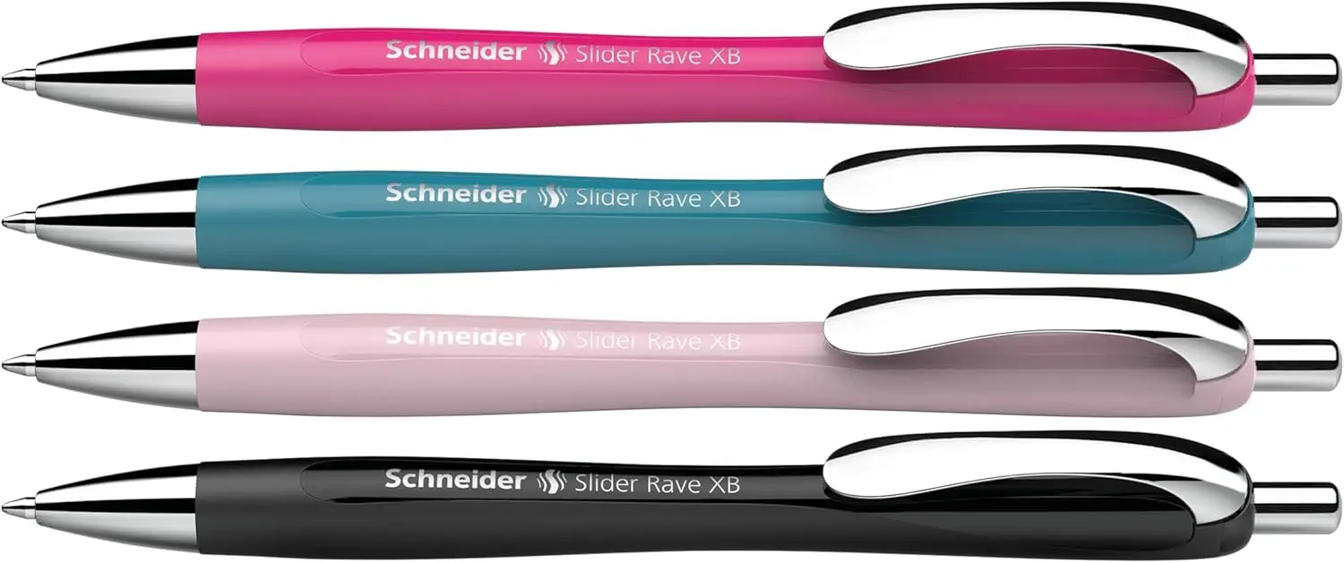 Schneider Limited Edition Slider Rave XB Ballpoint Pen, Refillable Retractable, 1.4 mm, Blue Ink, Promo Box of 4 Pens
Schneider Limited Edition Slider Rave XB Ballpoint Pen, Refillable Retractable, 1.4 mm, Blue Ink, Promo Box of 4 Pens