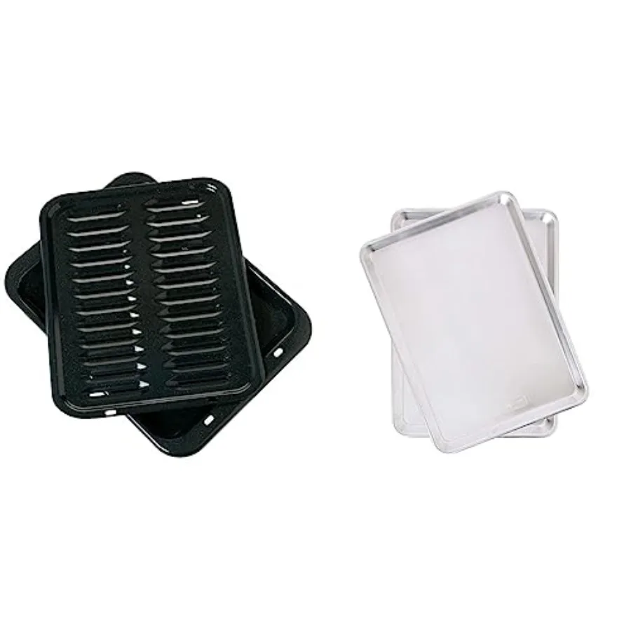 Appliances broiler pan and rack set with Nordic Ware natural aluminum commercial baker's half sheet 2-pack for oven use silver
Appliances broiler pan and rack set with Nordic Ware natural aluminum commercial baker's half sheet 2-pack for oven use silver