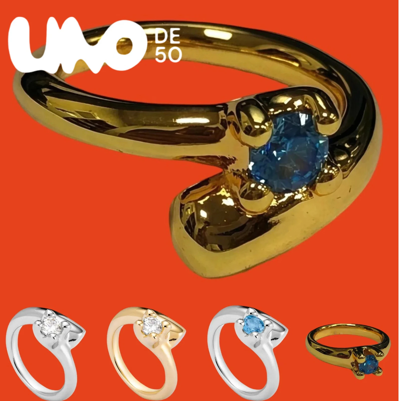 Premium UNOde50 Ring: Silver & 24K Gold Elegance, Affordable Luxury for Your Style!
Premium UNOde50 Ring: Silver & 24K Gold Elegance, Affordable Luxury for Your Style!