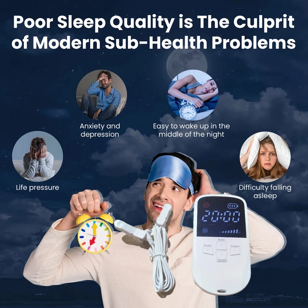 HLKGO Sleep Aid Device Microcurrent CES для облегчения бессонницы, быстрого сна и уменьшения тревоги
HLKGO Sleep Aid Device Microcurrent CES для облегчения бессонницы, быстрого сна и уменьшения тревоги